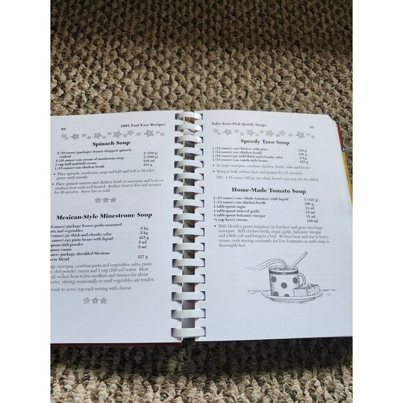 1001 Fast Easy Recipes by Nancy Bohanan First Print 2007 HC Spiral Cookbook - Picture 10 of 16